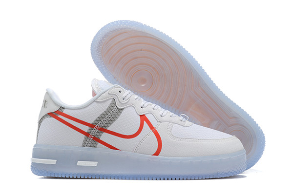 Women's Air Force 1 Low Top White/Red Shoes 059 Women's Air Force 1 Low Top White/Red Shoes 059